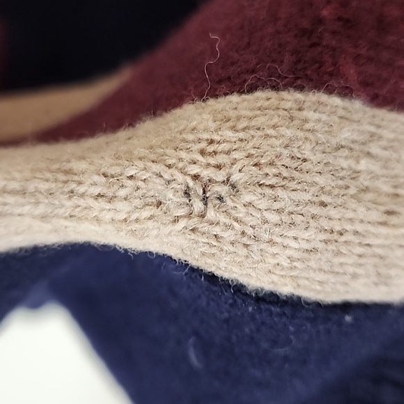 Vintage Tommy Hilfiger Golf 90s Y2K Wool Grandpa Dad Patchwork Sweater Size L - Picture 9 of 10